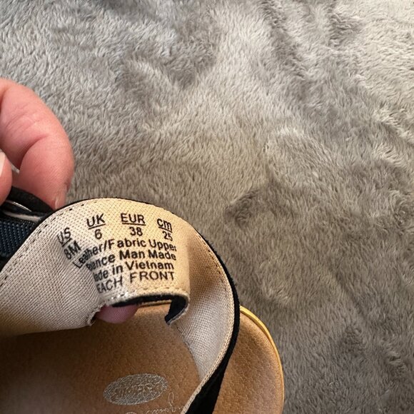 Dr. Scholls Beach Front Black Leather Clog Sandals Women's size 8 Shoes - Picture 6 of 6